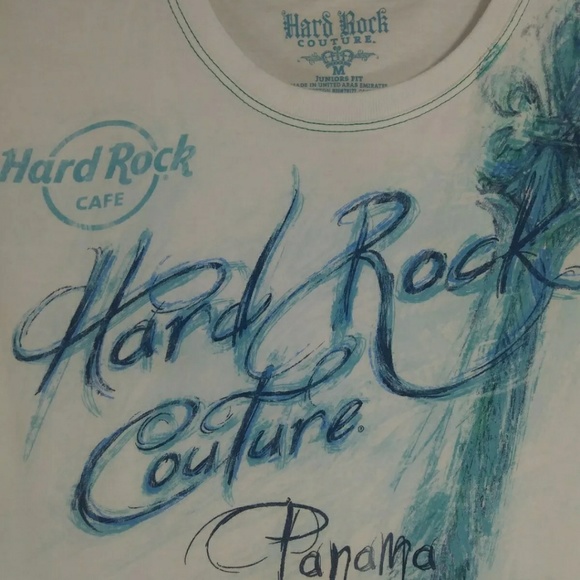 Hard Rock Cafe Couture Juniors Sz Med Short Sleeve - Picture 6 of 7